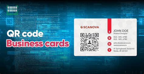 smart business card with qr code|business card with scan code.